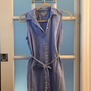 Banana Republic Sleeevless Chambray Shirt Dress